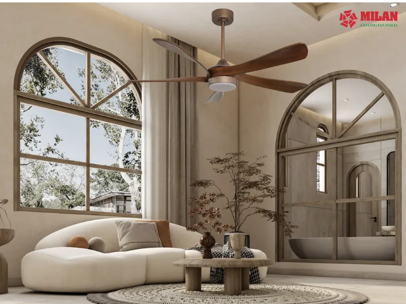 Quạt trần Milan đa dạng thiết kế.